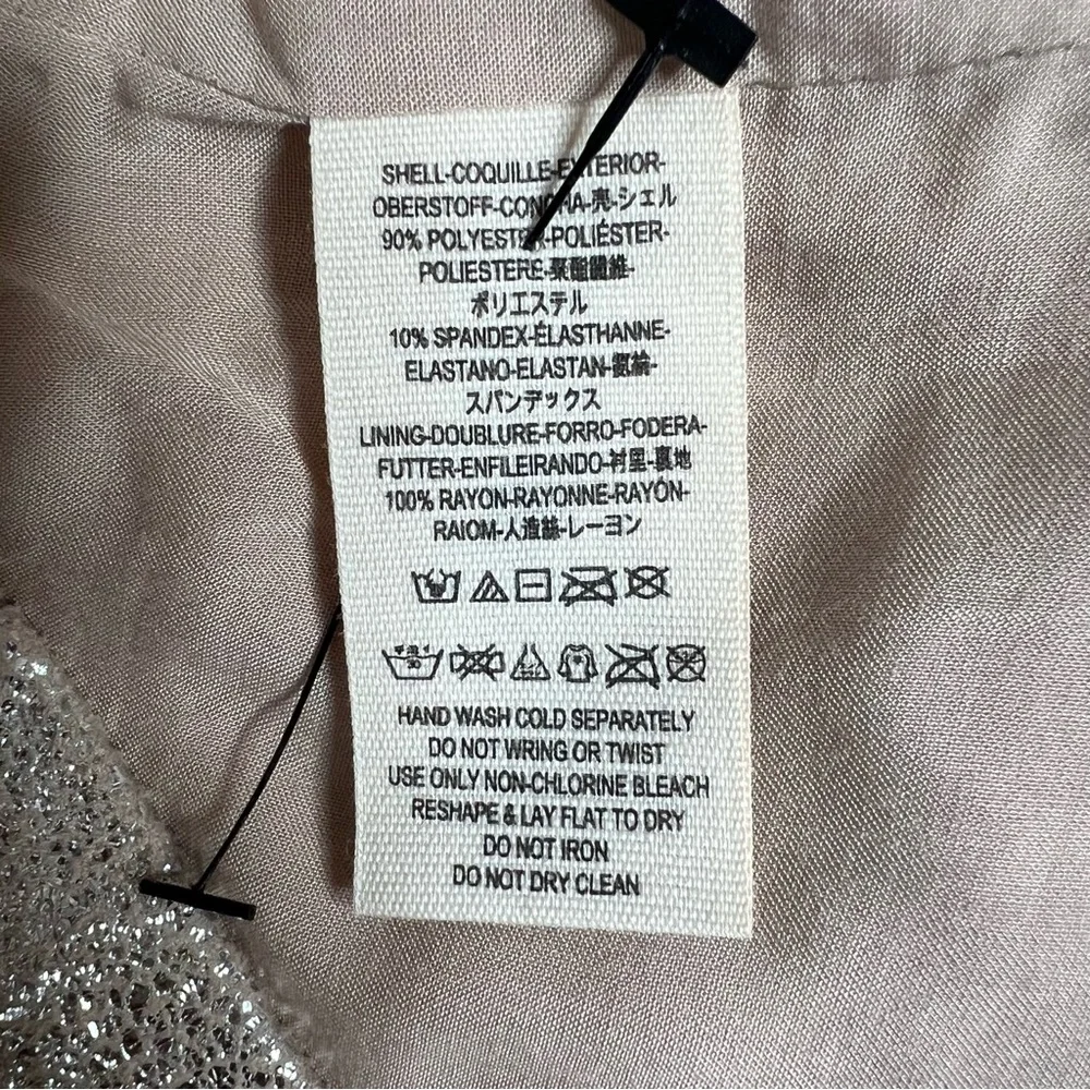 Free People Modern Femme metallic rose gold crackle suede mini skirt size 4 - Picture 10 of 11
